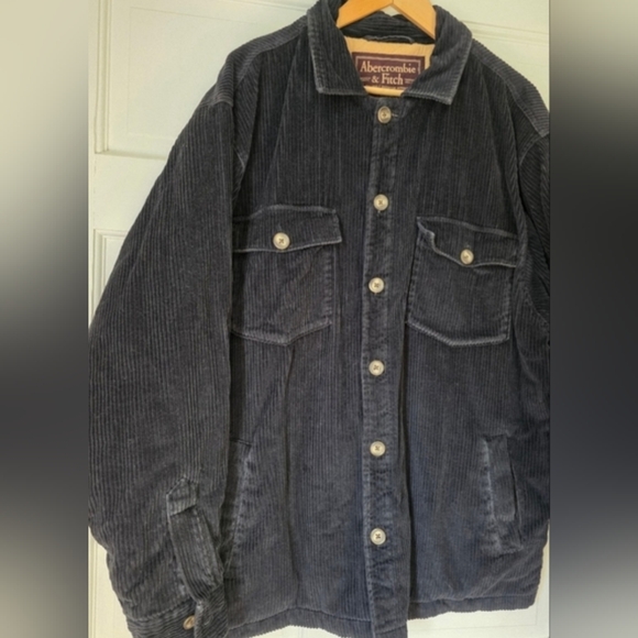 Abercrombie & Fitch Men's Navy Corduroy Jacket - Picture 3 of 7